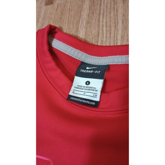 Nike Ohio State Sweatshirt Mens Small Buckeyes Red Fleece Therma Fit Oversized - Picture 6 of 16